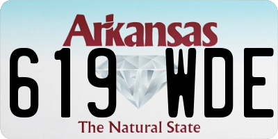 AR license plate 619WDE