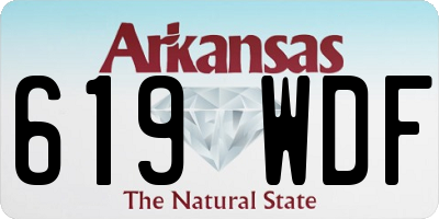 AR license plate 619WDF