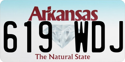 AR license plate 619WDJ