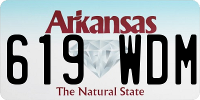 AR license plate 619WDM