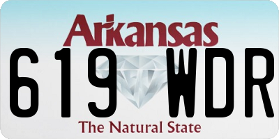 AR license plate 619WDR