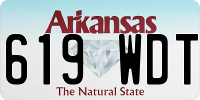 AR license plate 619WDT