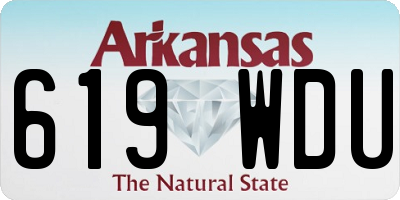 AR license plate 619WDU