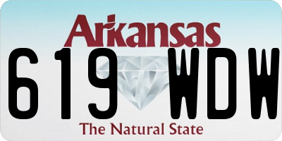 AR license plate 619WDW