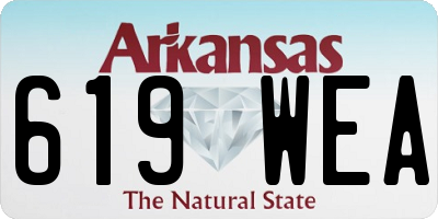 AR license plate 619WEA