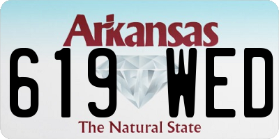 AR license plate 619WED