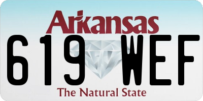 AR license plate 619WEF
