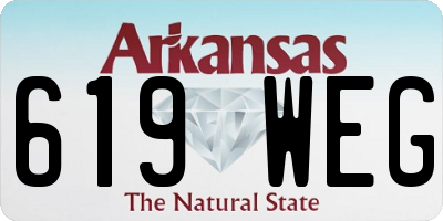 AR license plate 619WEG