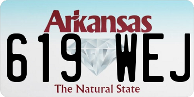 AR license plate 619WEJ