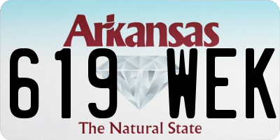 AR license plate 619WEK