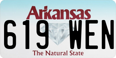 AR license plate 619WEN