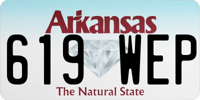 AR license plate 619WEP