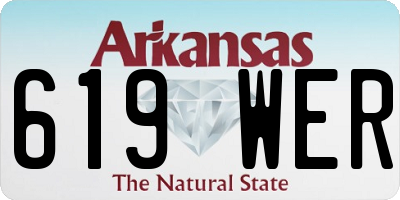 AR license plate 619WER