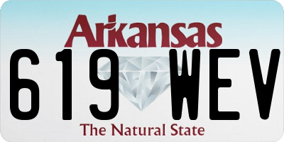 AR license plate 619WEV