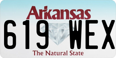 AR license plate 619WEX
