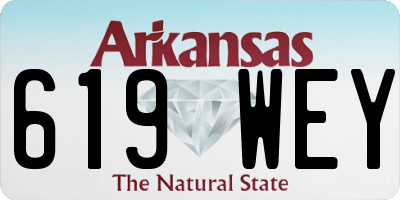 AR license plate 619WEY