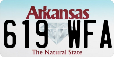 AR license plate 619WFA