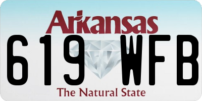 AR license plate 619WFB