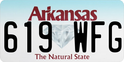 AR license plate 619WFG