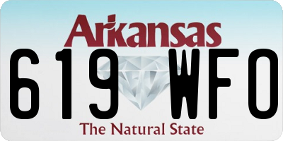 AR license plate 619WFO