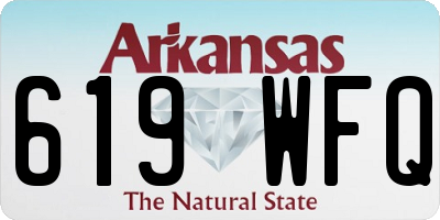 AR license plate 619WFQ