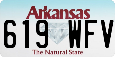 AR license plate 619WFV