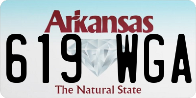 AR license plate 619WGA