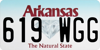 AR license plate 619WGG