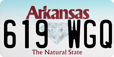 AR license plate 619WGQ