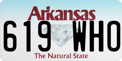 AR license plate 619WHO