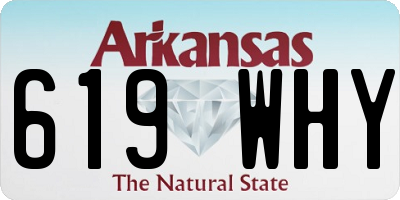 AR license plate 619WHY