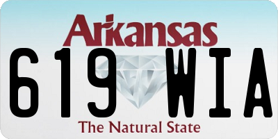AR license plate 619WIA