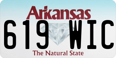 AR license plate 619WIC