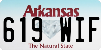 AR license plate 619WIF