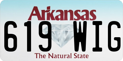 AR license plate 619WIG