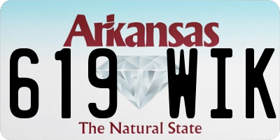 AR license plate 619WIK