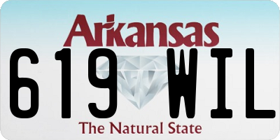 AR license plate 619WIL
