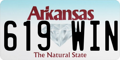 AR license plate 619WIN