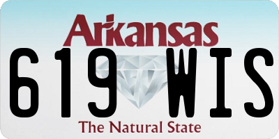 AR license plate 619WIS