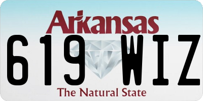 AR license plate 619WIZ