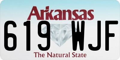 AR license plate 619WJF