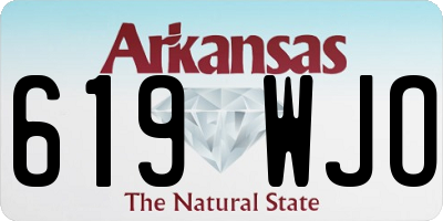 AR license plate 619WJO