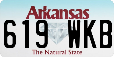 AR license plate 619WKB