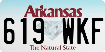 AR license plate 619WKF