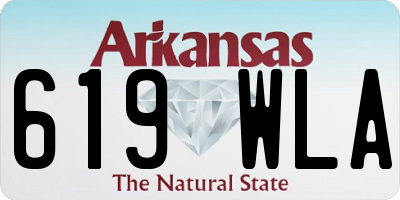 AR license plate 619WLA