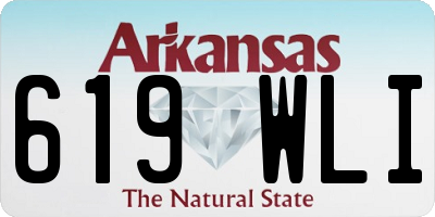 AR license plate 619WLI