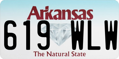 AR license plate 619WLW