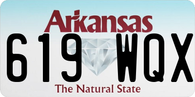 AR license plate 619WQX