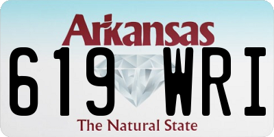 AR license plate 619WRI