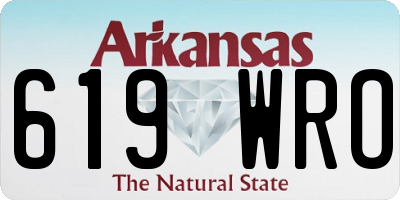 AR license plate 619WRO